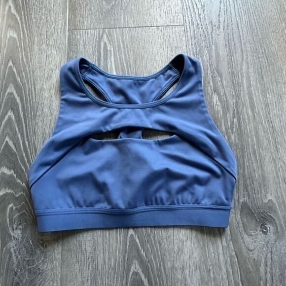 Champion Blue Cut Out Sport Bra Size Small - Picture 1 of 4